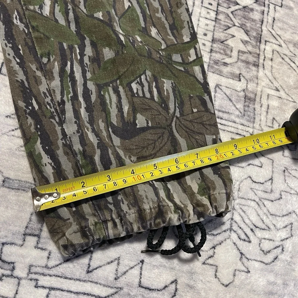 Vintage 90s Duxbak Cargo Pants Realtree Hardwood Green Leaf Made In USA Sz S